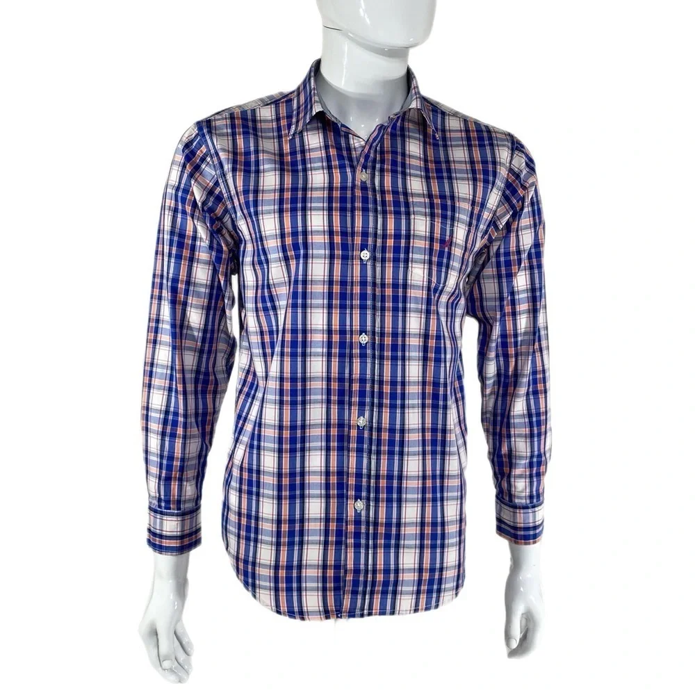 Nautica Boys Plaid Long Sleeve Button Down